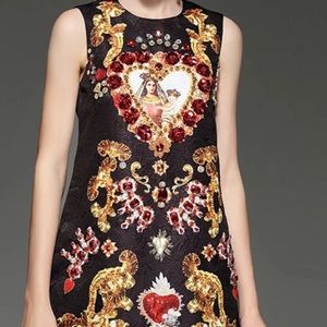 Black dress with ornements